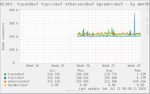 VE303: tcpsndbuf tcprcvbuf othersockbuf dgramrcvbuf