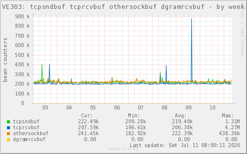 VE303: tcpsndbuf tcprcvbuf othersockbuf dgramrcvbuf